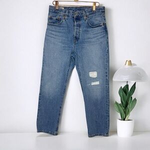 Levi’s Premium 501 Original Cropped Jeans Luxor Reconstruction Straight Leg